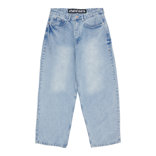 RIVETED DENIM JEANS (LIGHT BLUE)