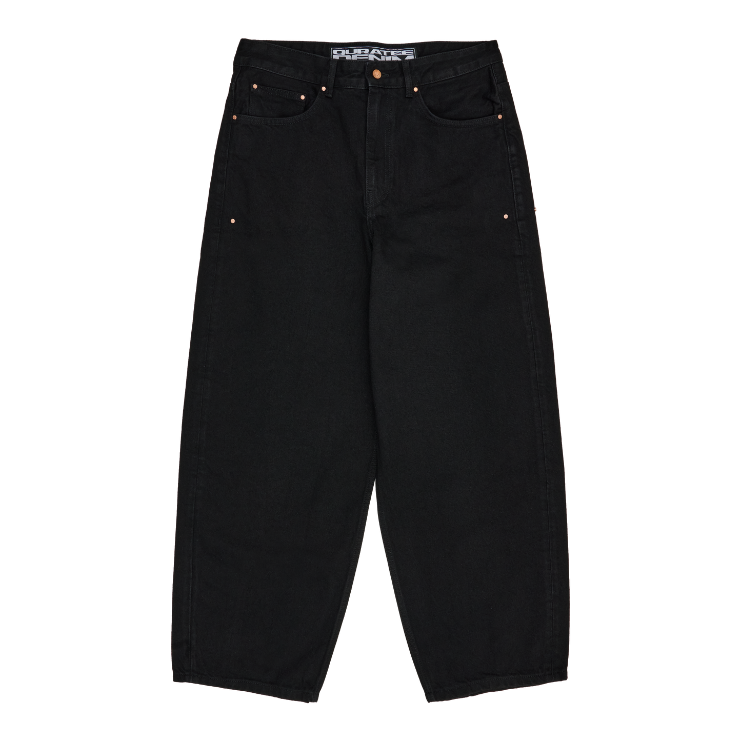 RIVETED DENIM JEANS (BLACK)