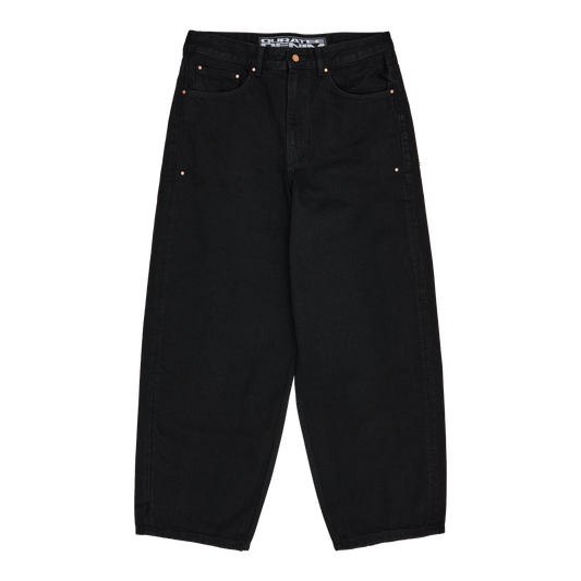 RIVETED DENIM JEANS (BLACK)