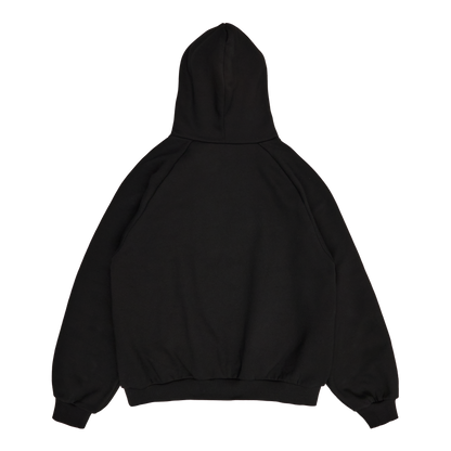 GRAFF TYPE RAGLAN ZIP HOODIE (BLACK)